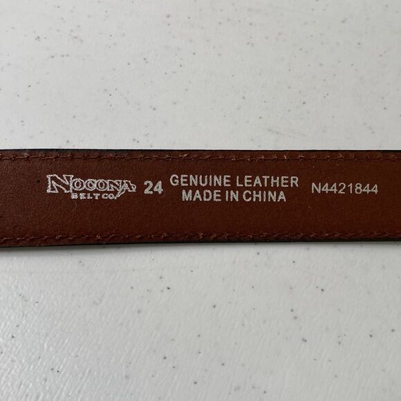 Nocona Western Full-Grain Leather Rodeo Belt with Silver Bull Rider Buckle - Picture 15 of 16